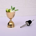 thumbnail image 1 of ABHAS® Stainless Steel Premium Gold Color Peg Measurer Jigger Cup - 30/60 ml, Double-Sided Cocktail Shot Glass Drink Measurement Tool For Whiskey, Wine, And Home Bars, 1 of 2