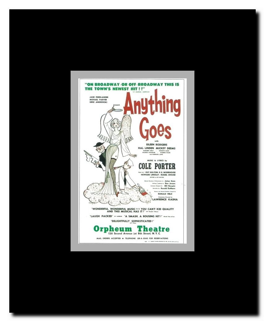Anything Goes (Broadway) Framed Movie Poster