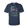thumbnail image 1 of Anything Is Possible Christian Unisex Short Sleeve T-shirt-Navy-Large, 1 of 4