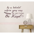 thumbnail image 1 of Be Anything Be Kind Quote Decals for Wall - Vinyl Wall Art Decal for Inspiration - Removable Wall Decor for Kids Bedroom, Classroom - Matte Vinyl Wall Decal Sayings 23x14- Inch Eggplant, 1 of 4
