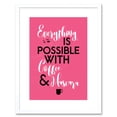 thumbnail image 1 of Anything Possible Coffee Mascara Feathers Eyes Framed Wall Art Print, 1 of 5