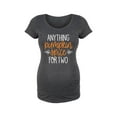 thumbnail image 1 of Anything Pumpkin Spice For Two - Maternity Scoop Neck T-Shirt, 1 of 2