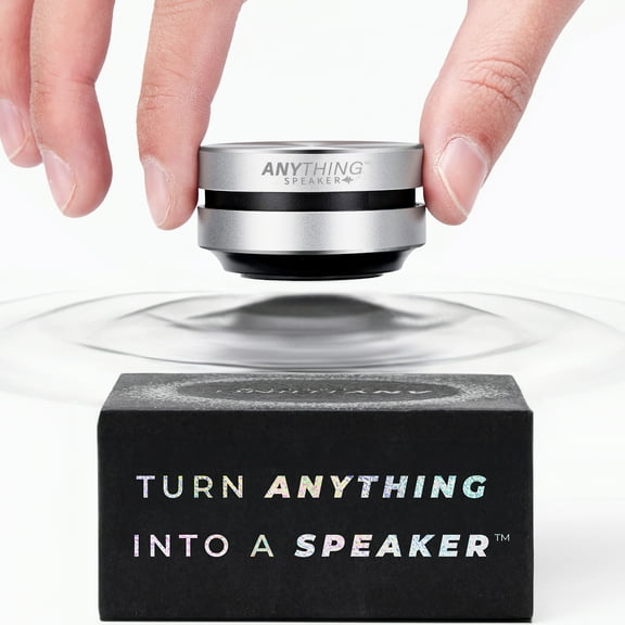 Anything Speaker - Turn Anything Into A Speaker - Mini Bluetooth Speaker - Extra Small Portable Bone Conduction Vibration Speaker (Aerospace Aluminum)