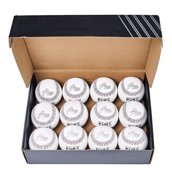 Anytime Baseball Premium Leather Pitching Machine Balls - 1 Dozen