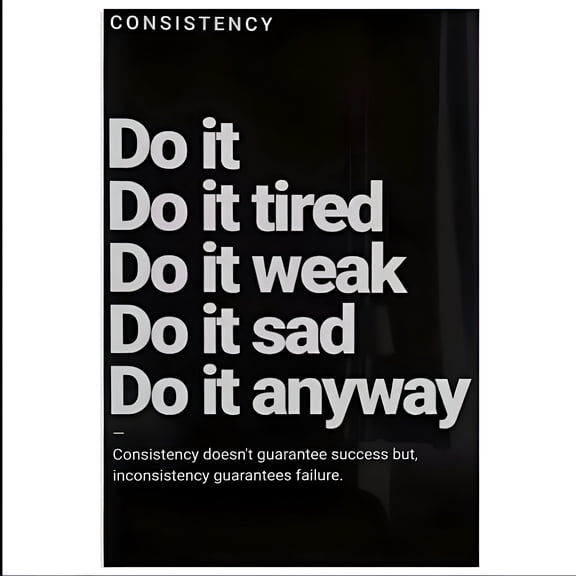 Do It Anyway Motivational Quote Poster Black White Bold Text Wall Art Modern Inspirational Print for Bedroom Living Room Office Home Decor, UNFRAMED 8x12