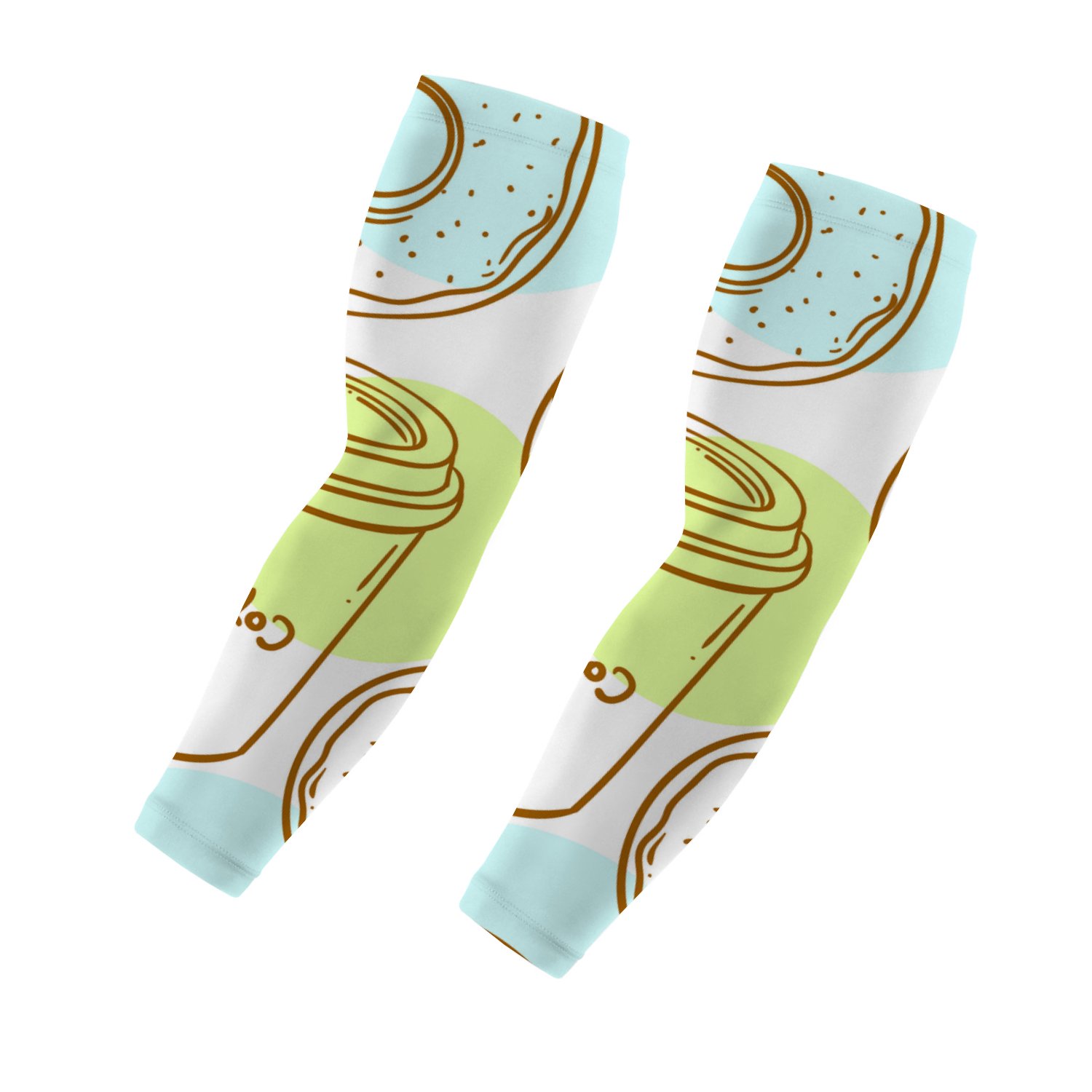 WLLHYF 2 Paires De Manches De Protection UV – Nylon Et Spandex, Refroidissantes, Pour Basket, Vélo, Football