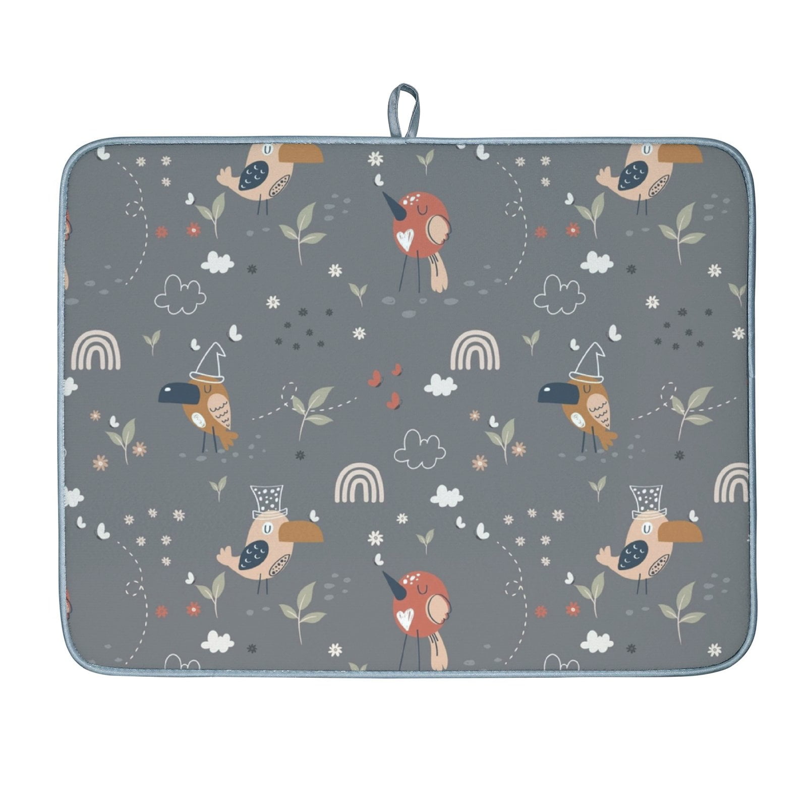 Drying Pad Pattern Anyway.go Dish Drying Mat for Kitchen Counter, Absorbent Reversible ...
