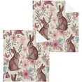 Anyway.go Easter Bunny Washcloths Set of 612 x 12 inch Pure Cotton