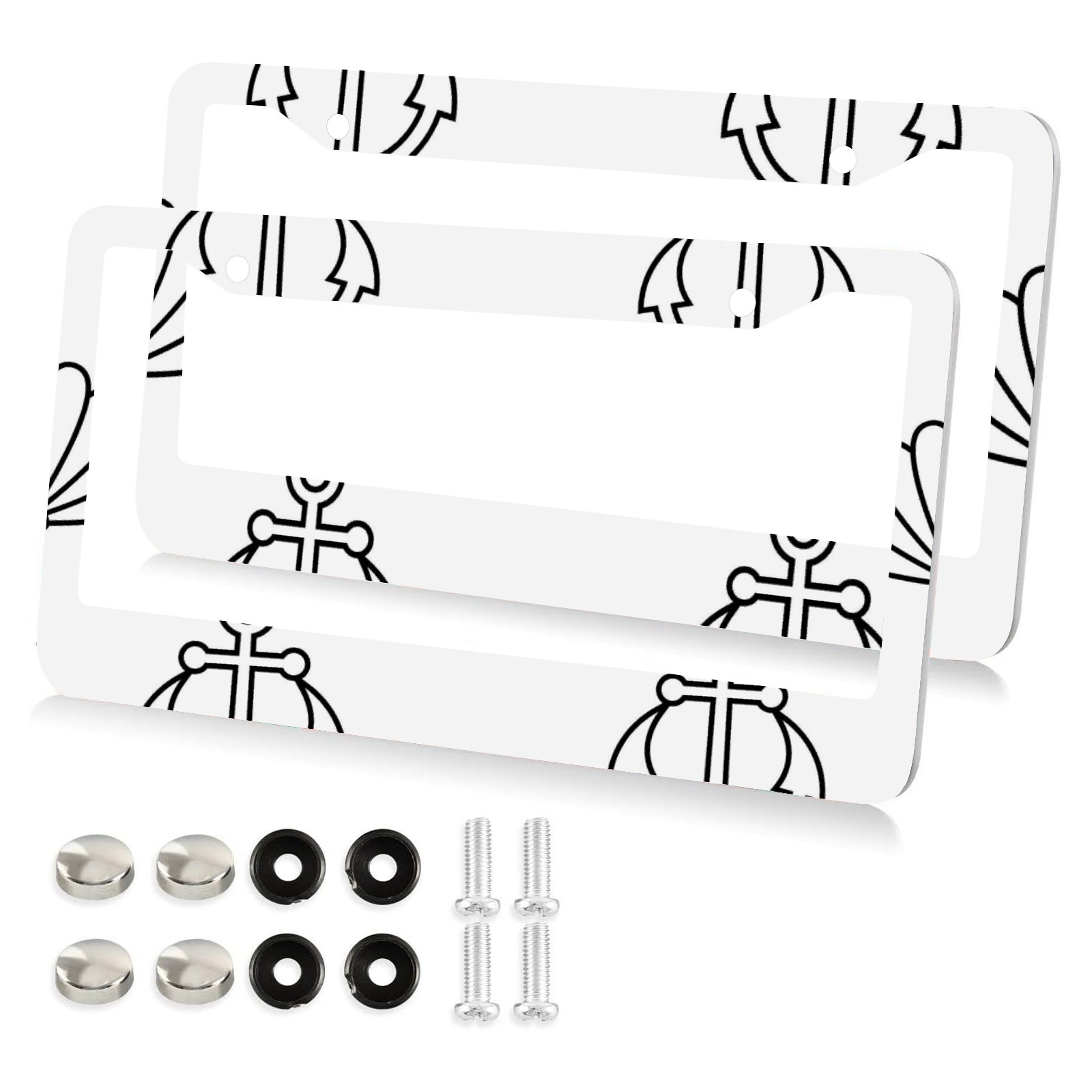 Anyway.go License Plate Frame, Decorative Aluminum Car Tag Frames, 2