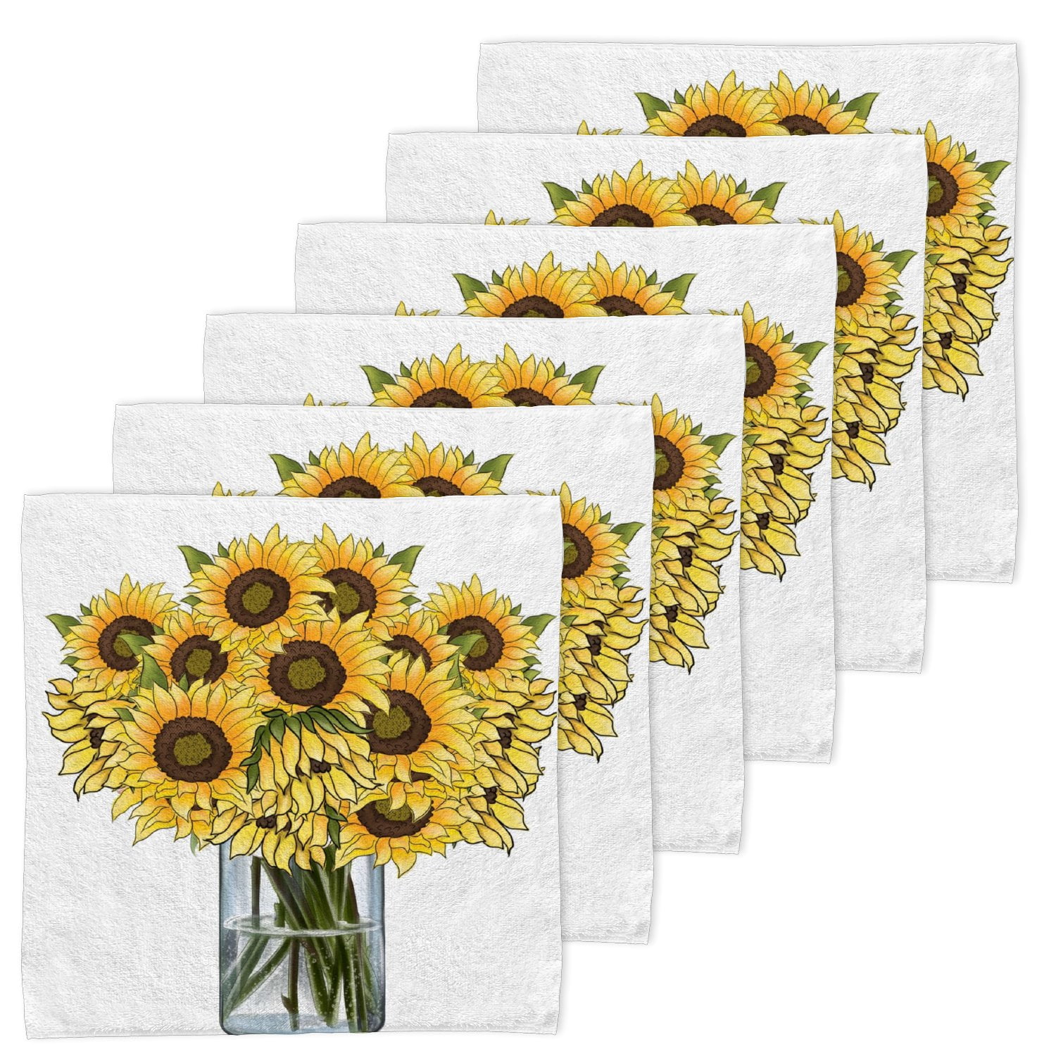 Anyway.go Washcloths 6 Pack, Highly Absorbent Soft Cotton Baby