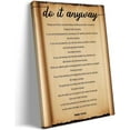 thumbnail image 1 of Do It Anyway poem Wall Art Framed Quotes Poster Vintage Canvas Inspirational Poetry Wall Art Prints Pictures For Living Room Decor Framed (12x18 inch), 1 of 5