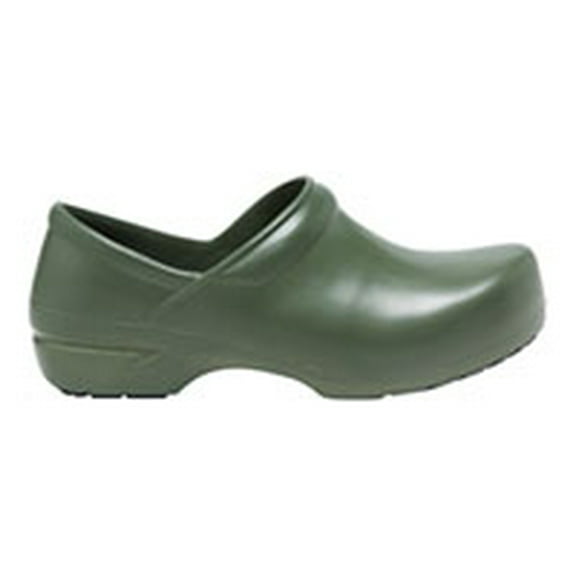 Anywear Guardian Angel Nursing Shoes Clogs for Women and Men, Antimicrobial Slip Resistant Shoes for Healthcare and Food Service, 5, Olive/Black