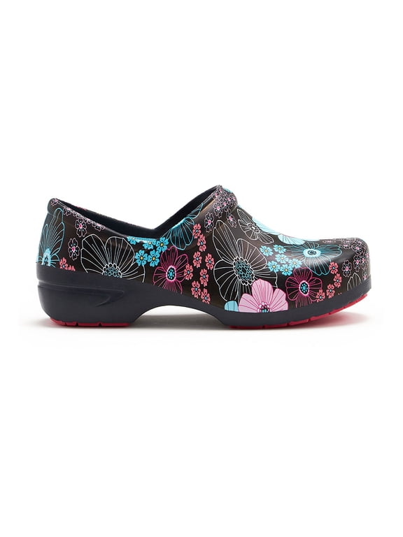 SRANGEL Women's Healthcare Professional Closed Back Clog, 8, Pewter Stylish Garden
