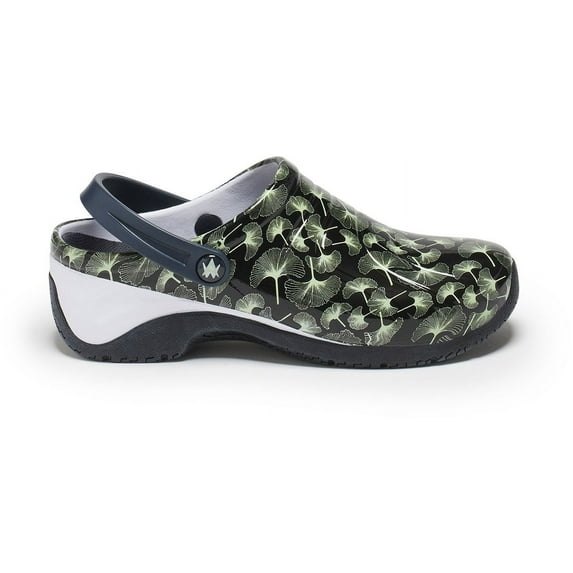 Anywear Zone Men and Women Clog Nurse Shoes, Waterproof, Non-Slip Work Shoes for Healthcare, and Food Service, 5, Leaf The Way