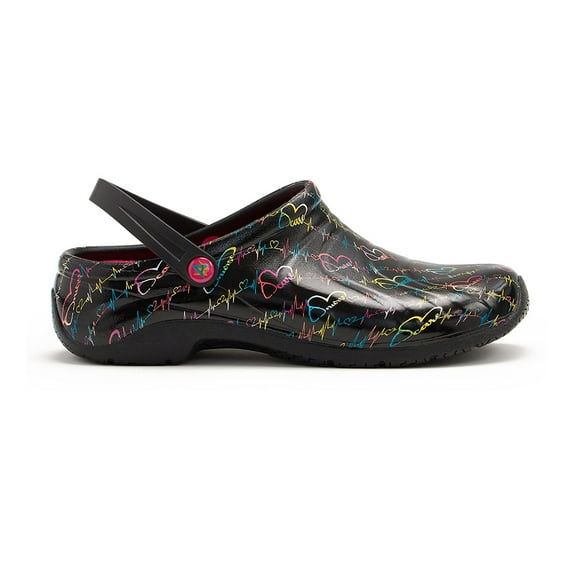 Anywear Zone Women's Healthcare Professional Injected Clog with Backstrap, 5, Sweet Beats