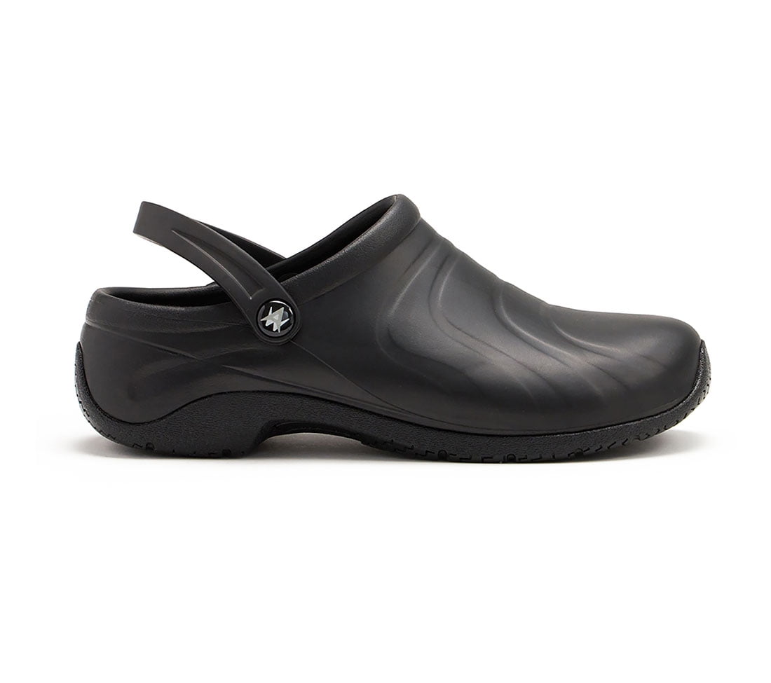 Anywear Zone Women's Healthcare Professional Injected Clog with Backstrap, 8, Black