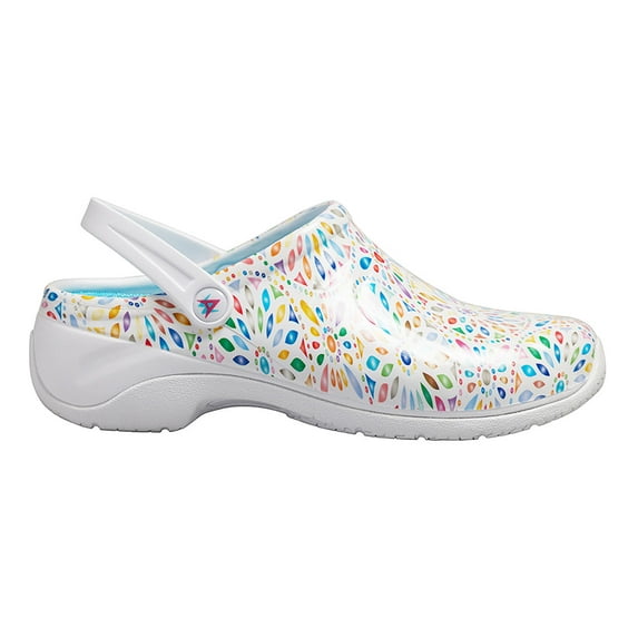 Anywear Zone Women's Healthcare Professional Injected Clog with Backstrap, 8, Kaleidoscope