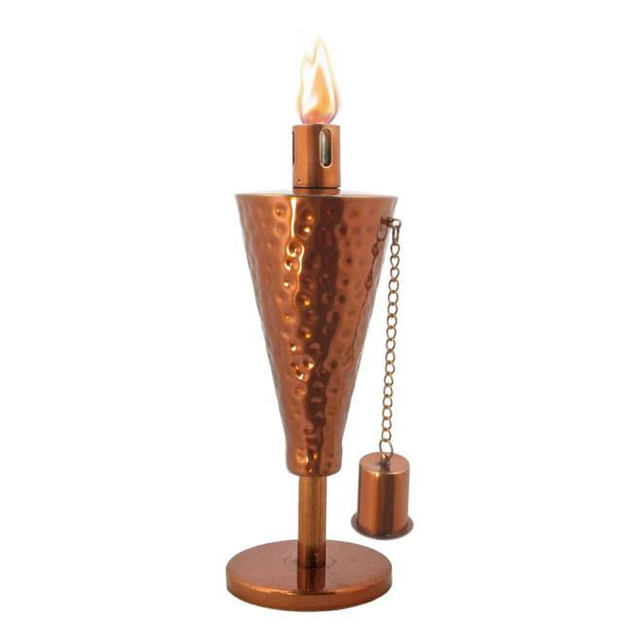 Hammered Copper Outdoor Tabletop Torch