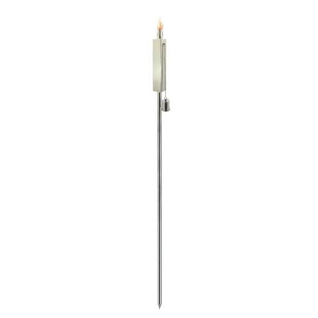Polished Stainless Steel 65'' Outdoor Citronella Garden Torch