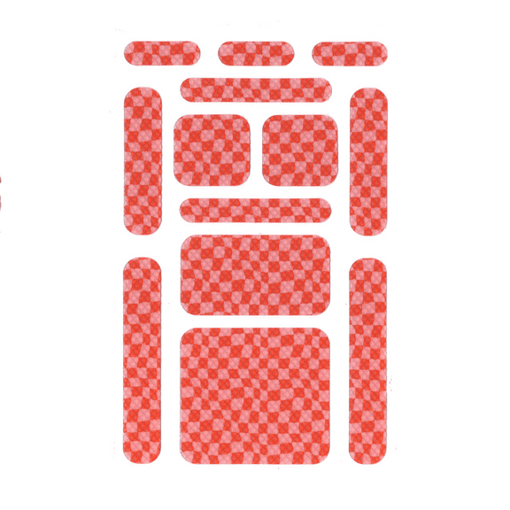 Anywhere Zen Strips for Anxiety Relief and Focus, 13 Assorted Sized Sensory Strips, Bumpy Texture, Checkered, Tactile Fidget