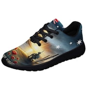 Anzac Day AuStalian Veteran LeStWe Forget Shoes Sneakers Black Size 10