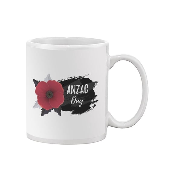 Anzac Day Brush Black Paint Mug Mug - Image by Shutterstock,