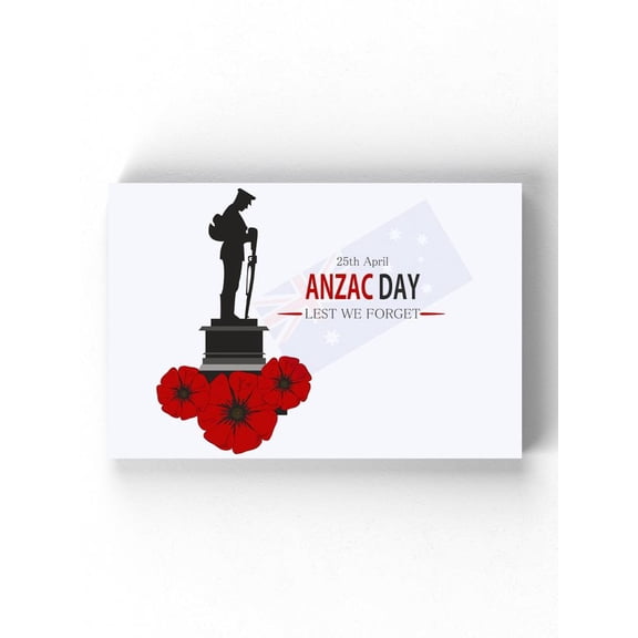 Anzac Day Soldier Statue Wrapped Canvas  -Image by Shutterstock,