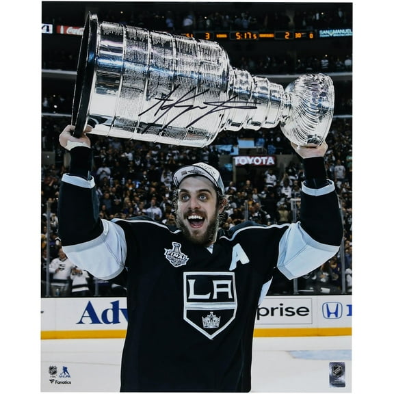 Anze Kopitar Los Angeles Kings Autographed 16" x 20" Raising Stanley Cup Photograph - Fanatics Authentic Certified