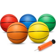 Anzmtosn 6 Mini Basketball Toy for over the Door Basketball Hoop, Small Toddler Basketball for Kids 5 Pack. Little Indoor Basketball