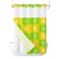 thumbnail image 1 of Anzona No Hook Shower Curtains, Plaid Summer Lemon Extra Long Bathtub Curtains with Snap in Liner, Farmhouse Checkered Modern Waterproof Washable Fabric Bathroom Shower Curtain Sets, 72" x 96", 1 of 4