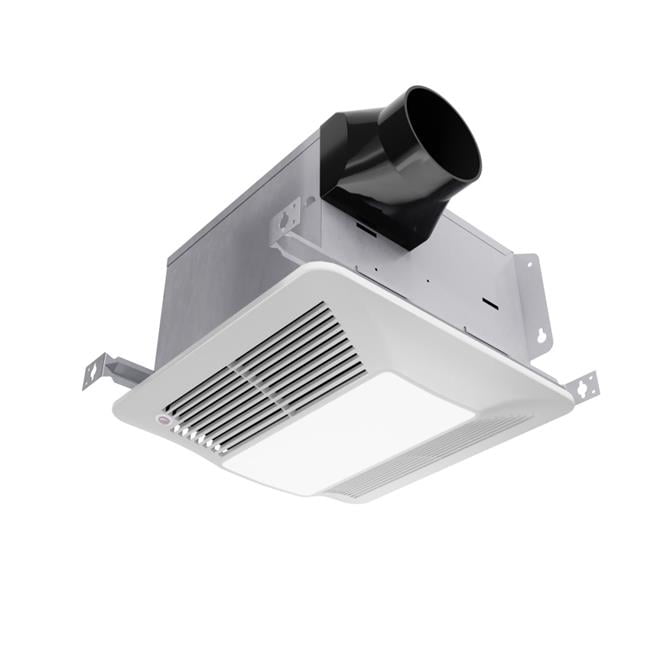 White Ceiling Mount Bathroom Exhaust Fan with LED Light and Bluetooth Speaker