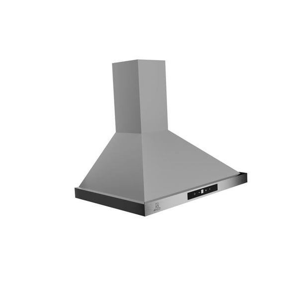 Anzzi 30 in. 450 CFM 3-Speed Stainless Steel Wall Mount Convertible Pyramid Residential Range Hood with LED Lamp