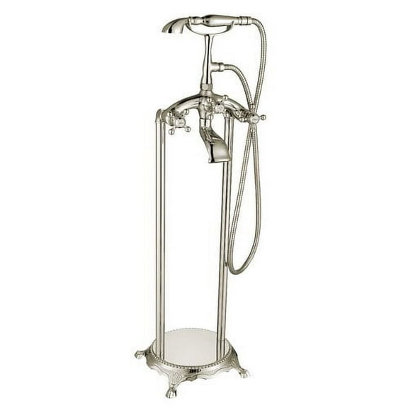 Anzzi Fs-Az0052 Tugela 1.8 GPM Floor Mounted Single Hole Tub Filler Trim - Nickel