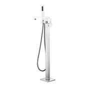 Anzzi 41 x 12.2 x 6.7 in. Khone 2-Handle Claw Foot Tub Faucet with Hand Shower - Polished Chrome