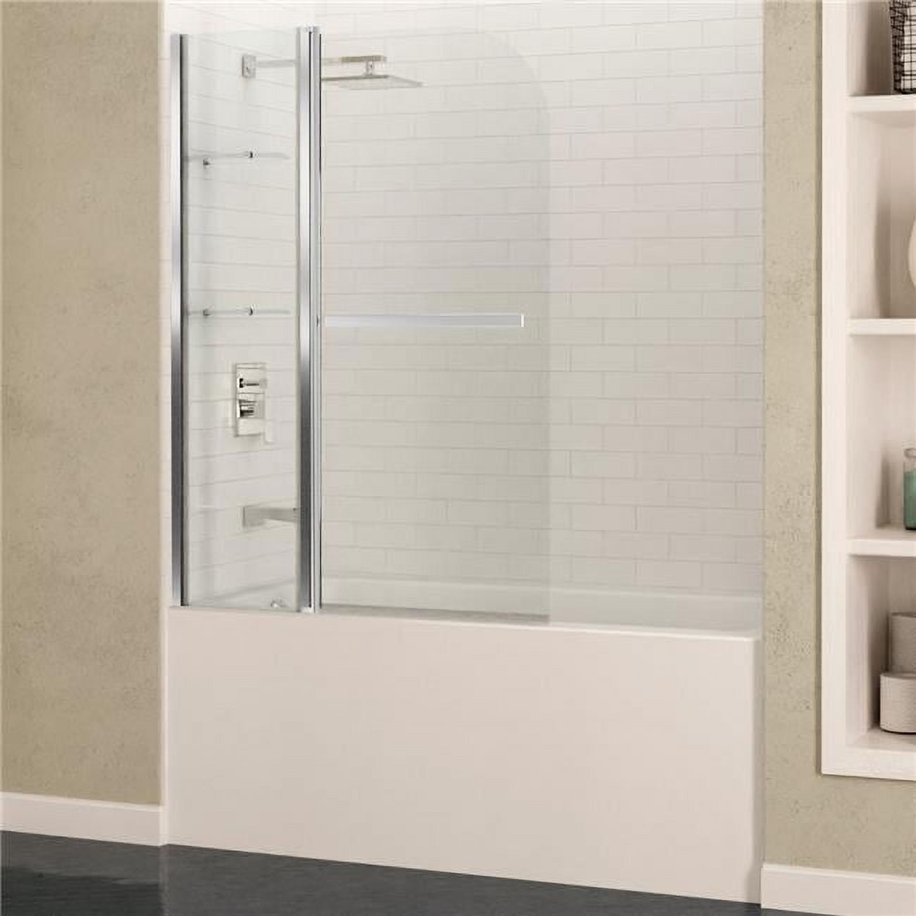Galleon 58" Frameless Tub Door with Polished Chrome Finish