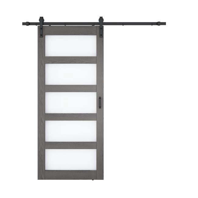 ANZZI  5 Vision Glass Durable MDF and PVC Construction Sliding Door with Hardware Kit
