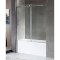 thumbnail image 1 of Anzzi 5 ft. Acrylic Left Drain Rectangle Tub in White With 60 in. x 62 in. Frameless Sliding Tub Door in Polished Chrome, 1 of 2