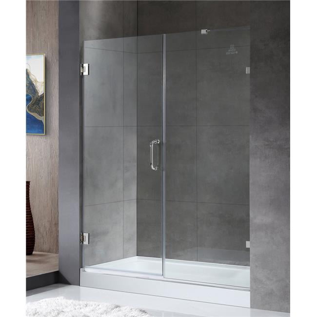Consort 72" Frameless Hinged Shower Door in Polished Chrome