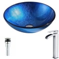 thumbnail image 1 of ANZZI Etude Series Deco-Glass Vessel Sink in Lustrous Clear with Enti Faucet in Brushed Nickel, 1 of 2