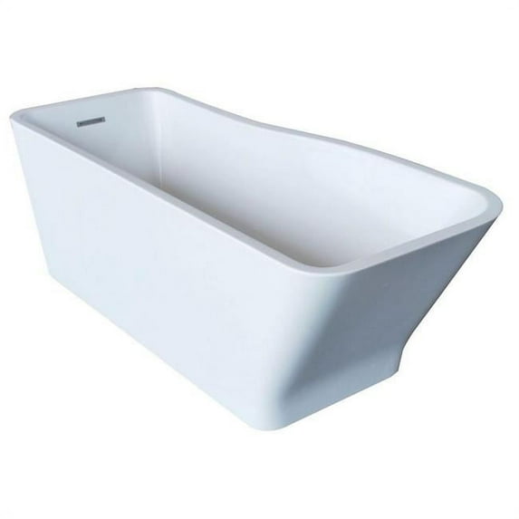 Anzzi FT-AZ004 68.8 in. Salva Acrylic Freestanding Bathtub in Glossy White