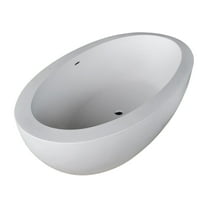 Anzzi FT-AZ504 75.5 in. Lusso Stone Freestanding Bathtub in White