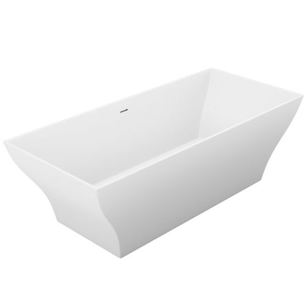 Anzzi FT-AZ509 70.8 in. Crema Stone Freestanding Bathtub in White
