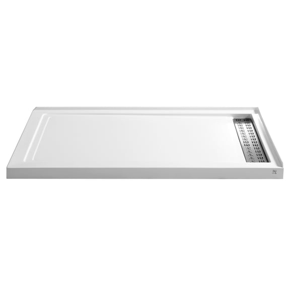 ANZZI Field Series White Acrylic Double Threshold Shower Base