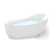 Anzzi Ft-Az090 Talyah 71" Soaking Bathtub For Freestanding Installations - White