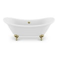 thumbnail image 1 of Anzzi Ft-Az132 Falco 70" Free Standing Acrylic Soaking Tub - Gold, 1 of 7