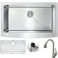 thumbnail image 1 of Anzzi K33201a-031 Elysian 32-7/8" Single Basin Stainless Steel Farmhouse Kitchen Sink -, 1 of 3