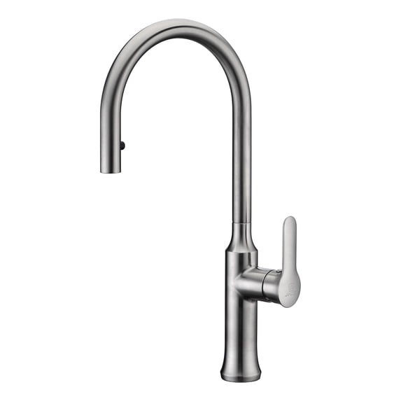Anzzi KF-AZ1068BN Cresent Single Handle Pull-Down Sprayer Kitchen Faucet in Brushed Nickel