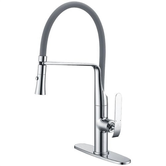 Accent Single Handle Pull-Down Sprayer Kitchen Faucet in Polished Chrome