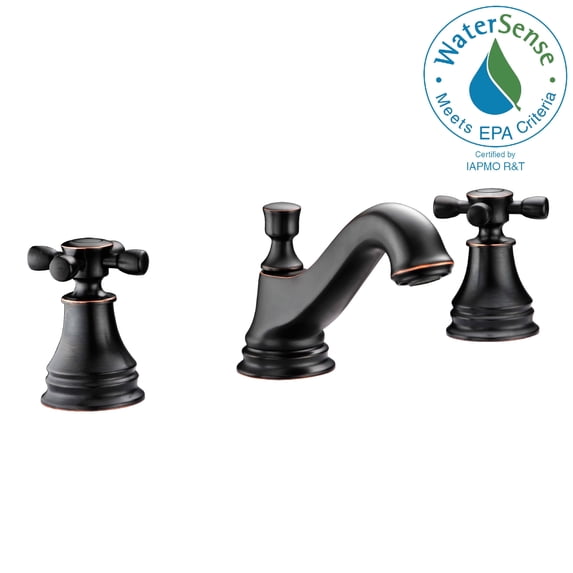 Anzzi L-Az007 Melody Widespread 1.2 GPM Bathroom Faucet - Bronze