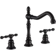 thumbnail image 1 of Anzzi L-Az184 Highland 1.2 GPM Widespread Double Handle Bathroom Faucet - Bronze, 1 of 2
